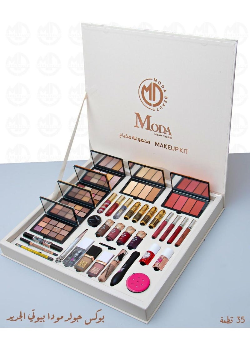 MODAO A complete makeup set from MODA - your elegance starts here! 35 pieces. Give your look a professional touch with the luxurious makeup box from MODA, specially designed to combine versatility, quality, and elegance all at once. - Image 1